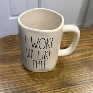 Rae Dunn Cream Mug - I Woke Up Like This